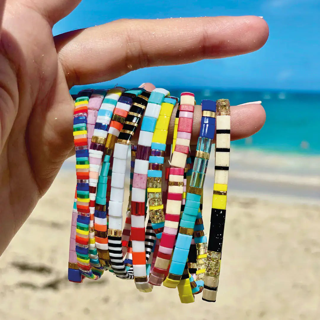 Color Craze Rainbow Beaded Bracelet