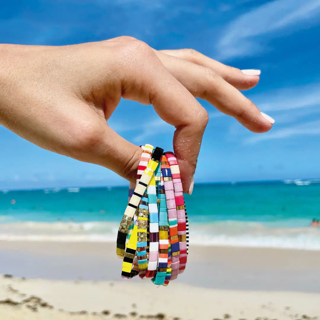 Color Craze Rainbow Beaded Bracelet