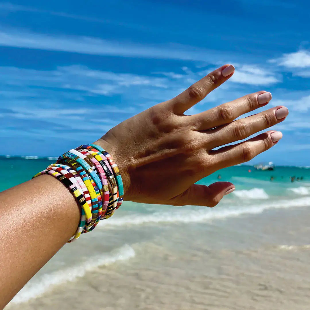 Color Craze Rainbow Beaded Bracelet