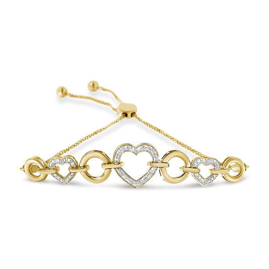 Diamond Heart Bolo Bracelet