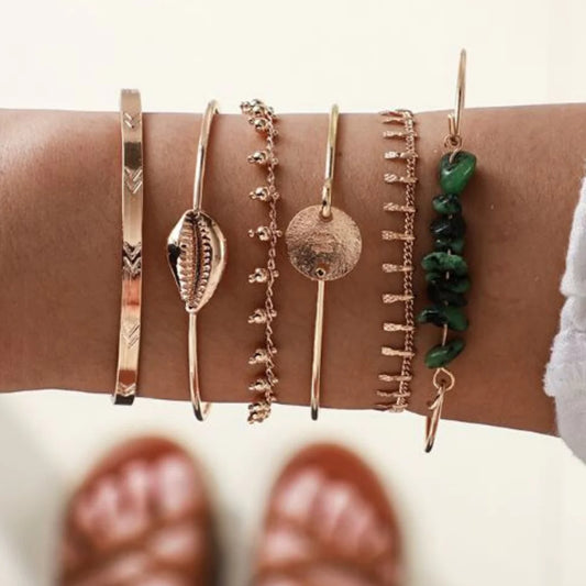 Aura Stacked Bracelet Set